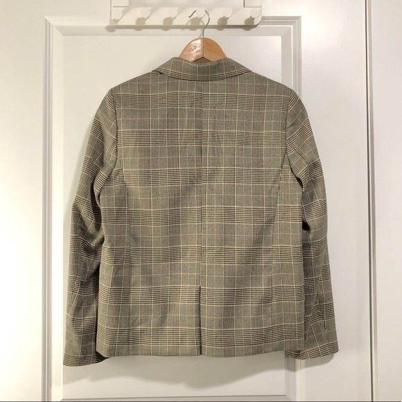 Korean brand Plaid Oversized Blazer shoulder pad - Picture 3 of 4